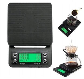 5KG/0,1G Cyfrowa Skala do Kawy Elektronicznej czasu