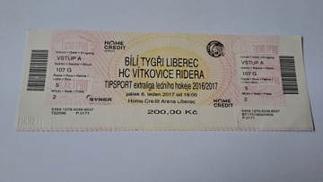 BILI TYGRI LIBEREC - VITKOVICE RIDERA 06-01-2017 - HOKEJ