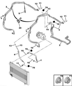 PŘÍVOD KLIMATIZACE C8 EXPERT JUMPY III 6477Q3