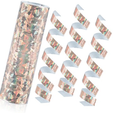 Serpentyna RÓŻOWE ZŁOTO rose gold wstążka dekoracja 1-99 urodziny PARTY 18