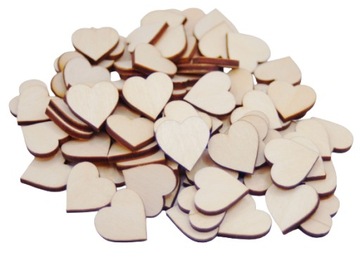 SERCA drewniane serce scrapki 2cm seruszka ze sklejki 100szt decoupage