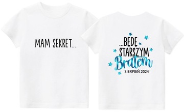 Koszulka Mam sekret Będę starszym bratem r. 146