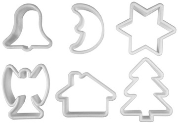 FOREMKI WYKRAWACZE DO CIASTEK PLASTIKOWE 6 szt.