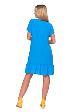 ЖЕНСКОЕ ПЛАТЬЕ С КОРОТКИМ РУКАВОМ БЕЗ УЗОРА ВИСКОЗА MORAJ R.S.