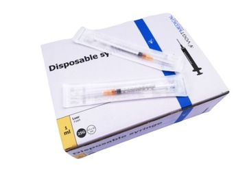 Strzykawka tuberkulinowa 1ml z igłą 25GX5/8 0,5x25