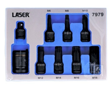 UDAROWE NASADKI Z BITAMI SPLINE 3/8 1/8 17mm