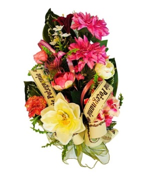 GOTOWA WIĄZANKA WIENIEC KWIATY NA POGRZEB 60cm