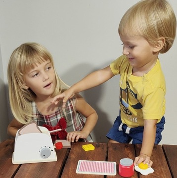 ДЕРЕВЯННЫЙ ТОСТЕР + АКСЕССУАРЫ НАБОР ДЛЯ ЗАВТРАКА