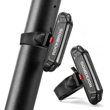 ЗАДНИЙ ВЕЛОСИПЕДНЫЙ ФОНАР ROCKBROS + MICRO USB — КАБЕЛЬ USB-A ПОД СИДЕНЬЕМ