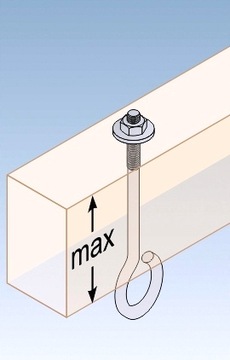ПОВОРОТНЫЙ КРЮК С КОЛЬЦОМ CRABINER M12 MHA200 ОЦИНКОВАННЫЙ DOMAX