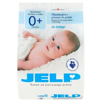 JELP 0+ Hipoalergiczny proszek do prania białego ubranek niemowląt 1,12kg