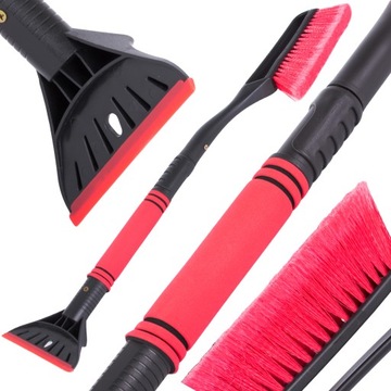 Скребок для окон, длинная автомобильная щетка для удаления снега, автомобильный скребок 2-в-1.