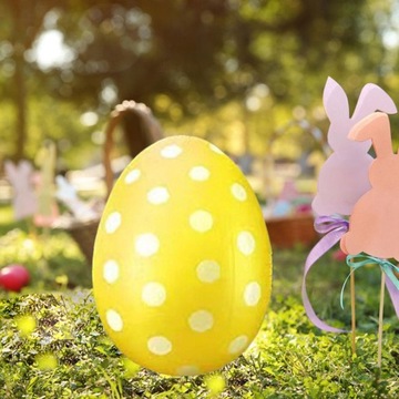 Большие надувные пасхальные яйца. Надувные игрушки для двора желтого цвета.