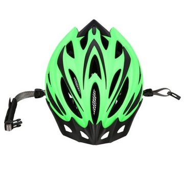 ZIELONY KASK Rowerowy REGULOWANY SOLIDNY 53-58cm