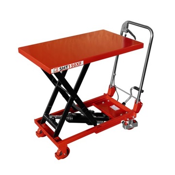 Stół podnośnikowy hydrauliczny nożycowy SHT150XF 150kg hamulec pedał nożny