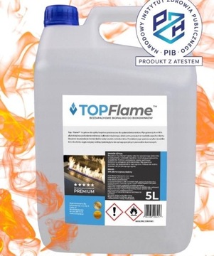 BIO PALIWO do kominka BIO KOMINKA TOP FLAME WYDAJNY PŁYN GRZEWCZY 5L