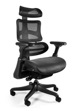 Krzesło Ergonomiczne ERGOTHRONE Czarne Obrotowe