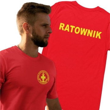 Koszulka Ratownika Wodnego WOPR czerwona żółta Ratownik WOPR XXL