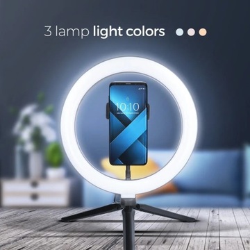 Ring Stream RGB LED кольцевой светильник 10 дюймов с держателем для телефона