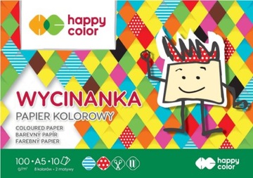 Блок для вырезок из цветной бумаги А5/10 Happy Color