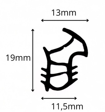 КОРИЧНЕВЫЙ УПЛОТНИТЕЛЬ ДЛЯ ВНЕШНИХ ДВЕРЕЙ, СТАЛЬНЫЕ РАМКИ 1 метр