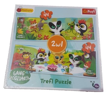 Trefl puzzle 2w1 44+44 gang słodziaków