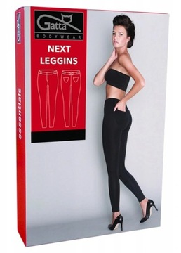 GATTA LEGINSY NEXT LEGGINS CZARNE L