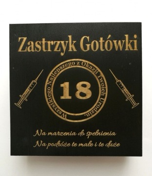 Prezent na 15 18 20 30 40 50 urodziny pudełko Zastrzyk Gotówki