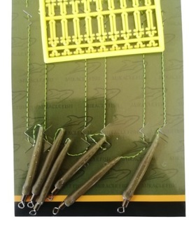 PRZYPONY KARPIOWE ZESTAW 6 SZT MOCNE NA PLECIONCE Z WŁOSEM hak 2