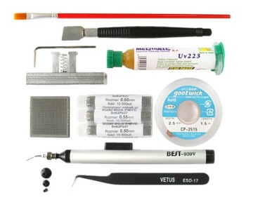 НАБОР SIT АКСЕССУАРЫ ДЛЯ РЕБОЛЛИНГА BGA FLUX РУЧКА ЗАХВАТ Пинцет