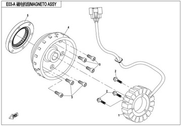 Обмотка статора cfmoto 800 0800-032000-4000