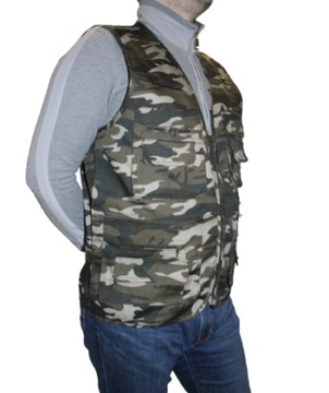 МУЖСКИЙ ЖИЛЕТ КАМУФЛЯЖНЫЙ С ДО 12 КАРМАНАМИ, РАЗМЕР XL