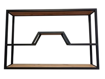 Półka ścienna FALA-II loft 100x20x65 cm DĄB opcje