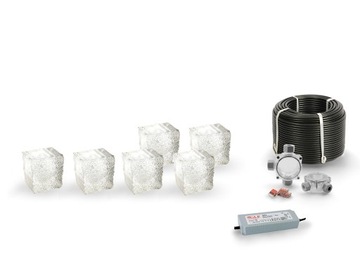 6x Świecąca Kostka Najazdowa LED Naturo 8x8x9x6 BD