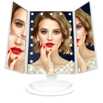 ВЫХОДНОЕ СКЛАДНОЕ КОСМЕТИЧЕСКОЕ ЗЕРКАЛО ДЛЯ МАКИЯЖА LED