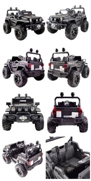 Mega Dżip Off Road 4x4, мягкие колеса, мягкое сиденье, функция качания, k