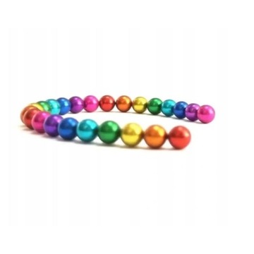 РАЗНОЦВЕТНЫЕ МАГНИТНЫЕ ШАРИКИ 8 ЦВЕТОВ, ДИАМЕТР 5 ММ, НАСАДКИ ДЛЯ ЦВЕТНОГО КУБА