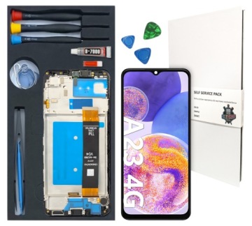 LCD displej Pro Samsung Galaxy A23 4G Originál Rámeček Výměnná Sada