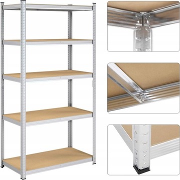 МЕТАЛЛИЧЕСКИЙ СТЕЛЛАЖ ДЛЯ ПОДВАЛА ГАРАЖА 180X90X40 GEPARDI