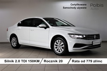 Volkswagen Passat B8 Limousine Facelifting 2.0 TDI SCR 150KM 2020 Volkswagen Passat 2.0 TDI EVO 2020 r. biały metali