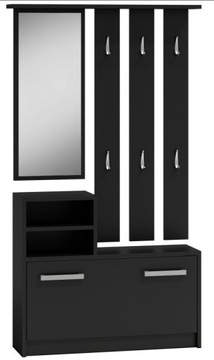 ЧЕРНЫЙ ШКАФ ДЛЯ ПРИХОЖЕЙ ВЕШАЛКА ДЛЯ ШКАФА ЧЕРНАЯ ОБУВЬ ШКАФ ДЛЯ ПРИХОЖЕЙ