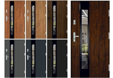 ДВЕРИ ИЗ ПОЛЬСКОЙ ИНОКСА 16 ЧЕРНАЯ ТЕРМАЛЬНАЯ РАМКА ТОЛЩИНОЙ 72 ММ. 80СМ 72ММ UD 1.3 ТЕРМО