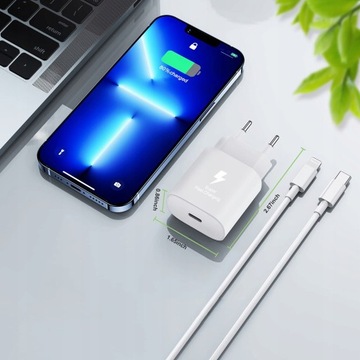 БЫСТРОЕ ЗАРЯДНОЕ УСТРОЙСТВО USB-C 25 ВТ ​​ДЛЯ IPHONE 11 12 13 PRO