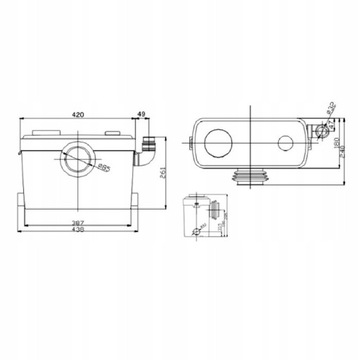 IBO SANIBO 5 POMPA WC Z ROZDRABNIACZEM