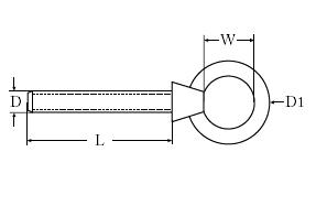 Нержавеющая наборная ухо M8X80