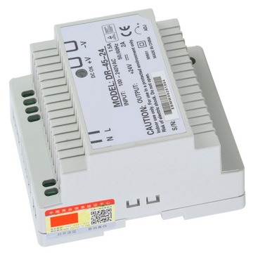 DR-45-24 45W pojedyncze wyjście 24V zasilacz na