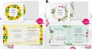 Zaproszenia Ślubne Rustykalne Boho Kwiaty Personalizowane - Kreator Online