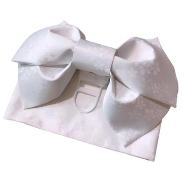 Tradycyjne japońskie kimono Obi Pasek damski Vintage Bow Yukata Kimono biał