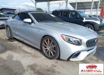 Mercedes Klasa S W222 Cabrio Facelifting AMG 4.0 AMG S63 612KM 2018 Mercedes-Benz Klasa S MERCEDES-BENZ AMG S 63 4MATIC 4.0 Benzyna 611KM