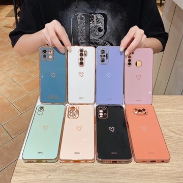 Силиконовый чехол для телефона с квадратным покрытием и сердечком для Xiaomi